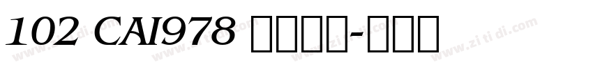 102 CAI978 常规中欧字体转换